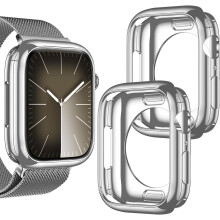 Husă de protecție ultra-subțire din TPU XiHAMA, pachet de 2, compatibilă cu seria Apple Watch și protecție pentru ceas Ultra, rezistentă la