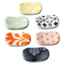 6 Pcs Chopstick Holder, Ceramic Hand Painted Chopstick Rests, Japanese Style Chopstick Holder for Chopsticks, Forks