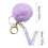 Initial Letter Key Rings Purple Furry 4 Pcs 1