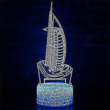 Lamp 3d| Infant | Multicolored with Remote Control | Building | 329
