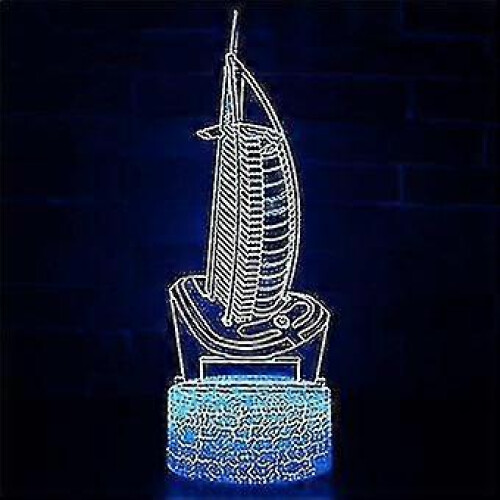 Lamp 3d| Infant | Multicolored with Remote Control | Building | 329