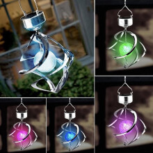 Solar Wind Spinner Light, 7-Color Waterproof Hanging Lamp for Outdoor Garden & Home Decor – Compatible with Solar Power