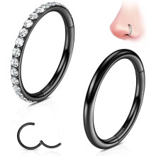 G23 Titanium Nose Hoops 16G-20G 6-10mm 2pcs