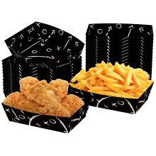 Set Of 24 Paper Snack Holder-Black Double sided printin