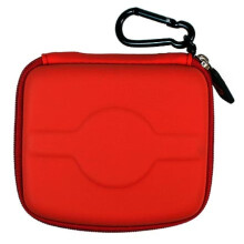 Water‑Resistant Shock‑Resistant Nylon GPS Case for TomTom 3.5 Inch Device with Mesh Pocket Red