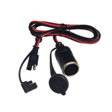 SAE to Car Charger Cable SAE Male to Female Cigarettes Lighter Socket Adapter Cable for Car Solar Panel Battery Charger
