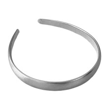 Xinwanna Adjustable Golden Headband Faux Leather Wrapped Thin Hair Hoop Luxurious Finish Satin Material Weddings Hairband (Silver)