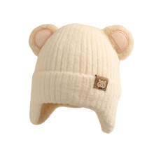 Baby Beanie Hats with Earflaps, Baby Winter Hat for Infant Toddler Kids, Fleece Lined Knit Hat for Girls Boys 1-6Years