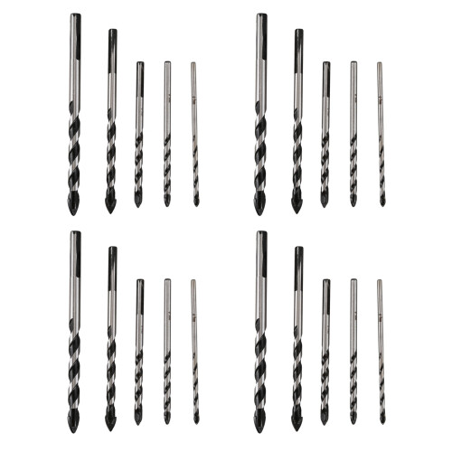 20 Pieces Multi-Material Tungsten Carbide Drill Bit Set for Porcelain Ceramic Tile,Concrete,Brick,Glass,Plastic Masonry