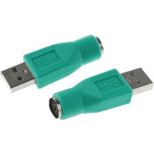 USB to PS2 Adapter Green PS/2 Male to USB Female Converter Adapter for Mouse and Keyboard