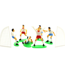 Mini soccer figures football goal post model railway
