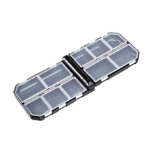 Fishing Tackle Box Fishing Box Containers Case Organizer Portable Fishing Storage Box for Freshwater Saltwater Hooks 10.5cmx7.4cmx3cm