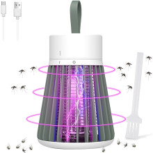 Rechargeable Bug Zapper with Hanging Loop – Portable USB LED Trap for Indoor/Outdoor, 360 Coverage, Compatible with Green Light