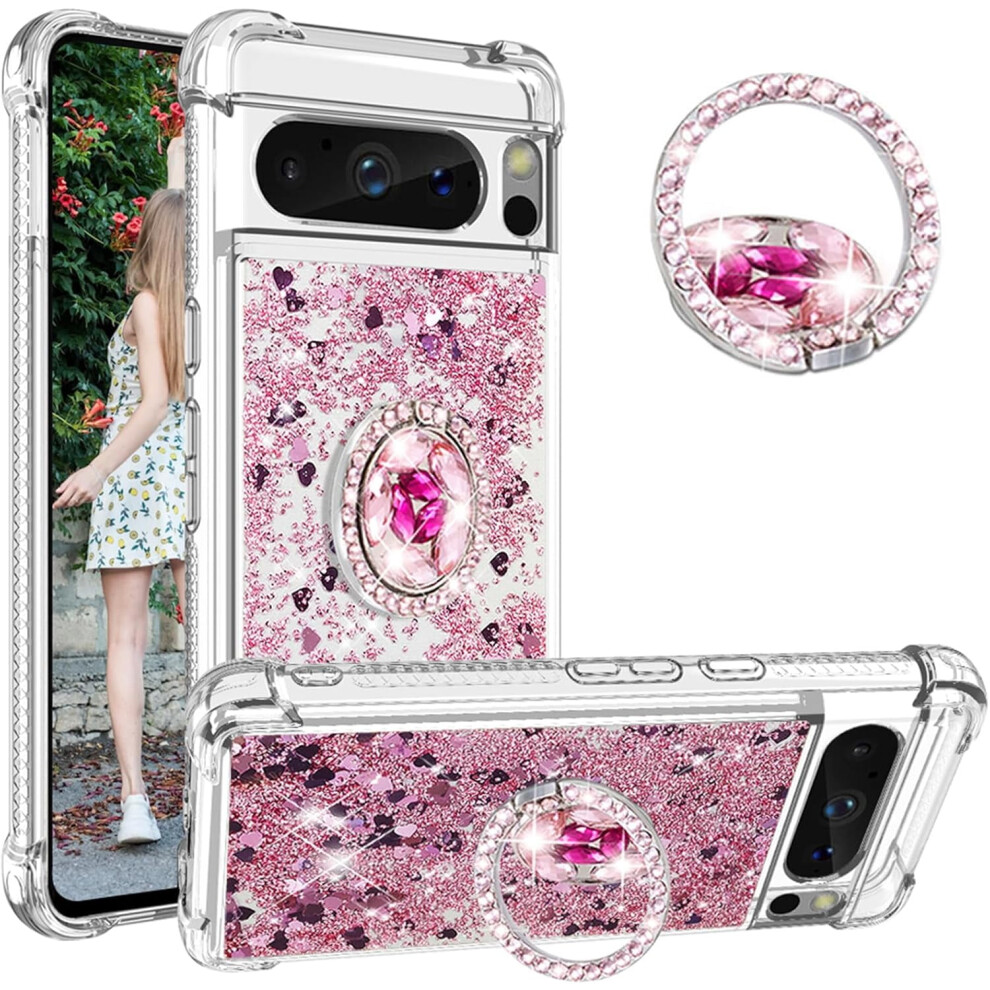 Luxury Glitter Quicksand Tpu Case For Google Pixel 8 Pro Â Rose Compatible With Pixel 8 Pro Gold 9479868123540