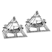 2X 3D Metall Modell Kit Wikinger Schiff Montage Modell DIY 3D Schnitt Modell Puzzle Spielzeug