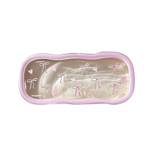 Stevig brillenetui, transparant beschermend brillenetui, schattig brillenetui voor dames, heren en meisjes (roze)