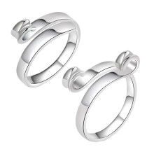 Anillos de bucle para tejer a crochet, dedal ajustable para tejer, guía de hilo de metal, soporte para dedos, anillos abiertos