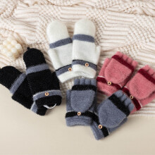 Mănuși încălzite, căptușite cu fleece, impermeabile, compatibile cu ecranele tactile