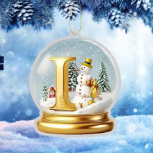 Yellow Crystal Acrylic Alphabet Ornaments for Christmas Tree – Hanging Xmas Initial Decor, Compatible with Standard Tree Hooks