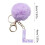 Initial Letter Key Rings Purple Furry 3 Pcs 1