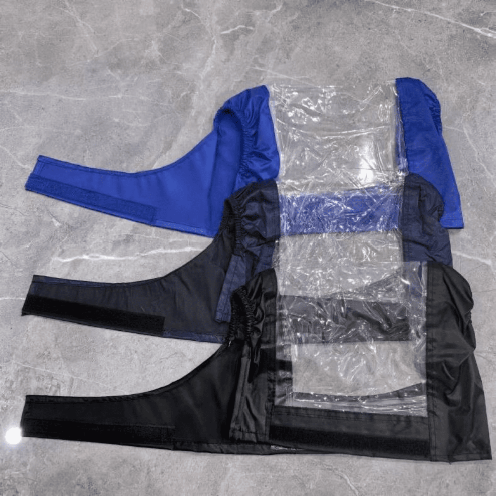 Blue Clear Panel Cover Mobility Scooter Waterproof Tiller Rain Protector Universal