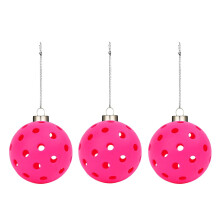 3Pcs Pickleball Ornament Set Christmas Tree Hanging Ornaments for Party Keys Pink