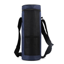 Water Bottle Cooler Bag Portable Camping Drink Cup Insulated Pouch Camping Supplies (Blue)