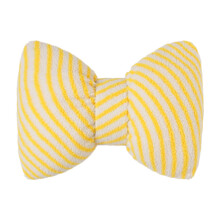 Bow-Shaped Decorative Pillow – Soft Plush Lumbar & Car Backrest Cushion, Yellow (Compatible with Home & Car)