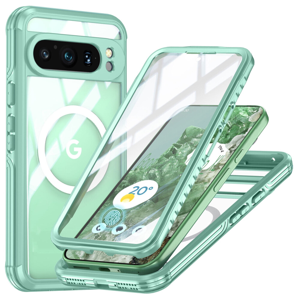 Shockproof & Dustproof Case For Google Pixel 9/9 Pro, Compatible With Magsafe, Military-Grade Rugged Protection With Built-In Screen Protector Â 9479868483132