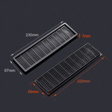 ABS Ventilation Grille Rectangular Cabinet Wardrobe Air Vent Grille Ventilation-Cover For Wardrobes Bathroom Doors Hardware