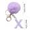 Initial Letter Key Rings Purple Furry 3 Pcs 1
