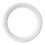 White Plush Steering Wheel Cover 38 cm 1