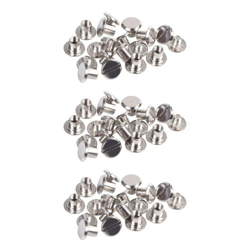30 Ledergürtel 5 X 6 mm Silber Schraubbindung
