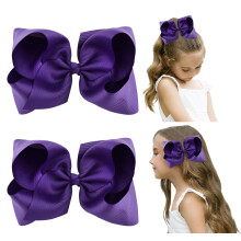 Stijlvolle haaraccessoires voor meisjes, comfortabel om te dragen gedurende de hele dag, grote effen strikken met hoogwaardig grosgrainlint voor elke