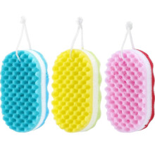 3 Pieces Soft Bath Foam Sponge Exfoliating Body Shower Sponge Double-Sided Fiber Sponges for Women and Men