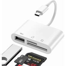 Micro-SD-Kartenleser mit USB-C-Anschluss, kompatibel mit iPhone und iPad, SD-Kartenleser für Spielkameras mit zwei Steckplätzen für