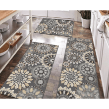 Zealburst Boho Washable Kitchen Rugs Set of 3 – Non-Slip, Soft Runner Carpet for Kitchen, Laundry & Hallways, Compatible with Farmhouse Style