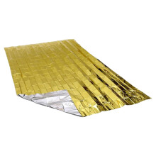 1/2 Stück Outdoor-Camping-Notfall-Wärmedämmdecke, Outdoor-Notfalldecke mit gold-silberner reflektierender Folie, warme Decke zum Wandern und Campen