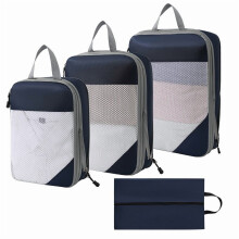 Ensemble de 3 cubes de rangement – Organisateurs de voyage légers, résistants à l'eau et peu encombrants pour bagages et sacs à dos