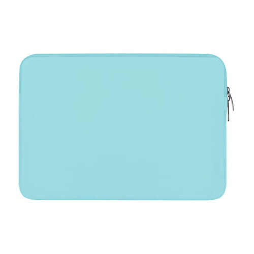 Capa protetora acolchoada para laptop de 14 polegadas com forro de neoprene e fechamento em zíper (azul celeste)