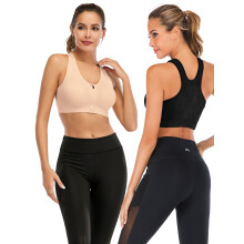 FANNYC1-3Pack Sportbeha voor dames met gekruiste bandjes op de rug, lange pasvorm, medium ondersteuning, geschikt voor yoga en workouts, met