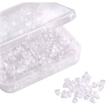 Chiusure di ricambio per orecchini da donna, chiusura trasparente con fermaglio flessibile, chiusura a farfalla in plastica ipoallergenica, versatile