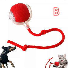 (B, red) Chewy Viral Rolling Ball, Viral Rolling Ball, Chewie Doggie Ball
