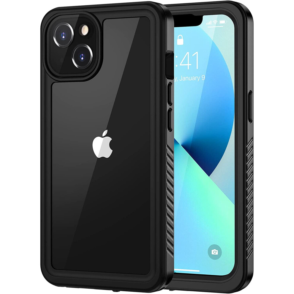 Ip68 Waterproof, Dustproof & Shockproof Case With Built-In Screen Protector For Compatible With Iphone 13 Mini (5.4", ) Black 9365509234631