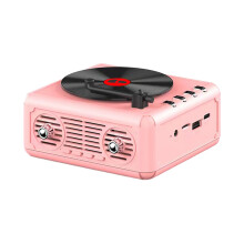 Platine vinyle portable vintage en forme de valise avec haut-parleurs intégrés, enceinte Bluetooth intégrée, cadeau d'anniversaire idéal pour