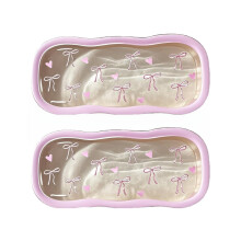 Étui à lunettes rigide (lot de 2), étui de protection transparent, étui à lunettes mignon pour femmes, hommes et filles (rose)