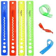 30cm/12inch Shatter Resistant Rulers Bendable Flexible Unbreakable Rulers Transparent Clear Folding Shutterproof Straigt