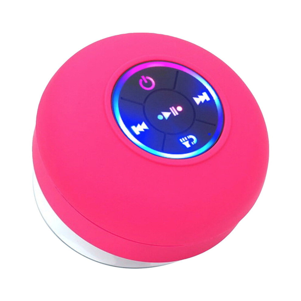 Bt 5.0 Speaker Ipx4 Waterproof Speaker With Suction Cup Shower Speaker With Built-In Mic Hands-Free Call Ambient Rose Light/Red 9028731667645