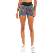 DODOING Pantaloncini da yoga da donna, effetto tie-dye, contenitivi, sollevanti e arricciati, ideali per l'allenamento, taglie dalla S alla 2XL.