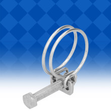 201 Edelstahl Doppeldraht-Schlauchschellen 19-22mm Korrosionsbeständig Verstellbar